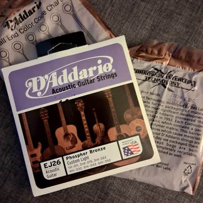 D'Addario EJ26 Phosphor Bronze Custom Light Acoustic Guitar Strings, 11-52 (3 sets) image 3