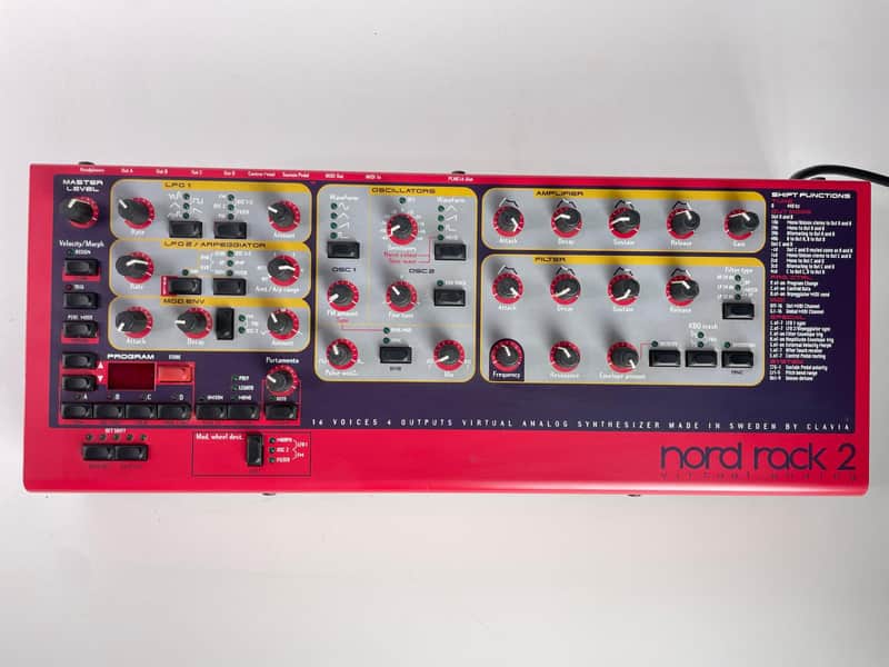 Nord Rack 2 16-Voice Rackmount Virtual Analog Synthesizer 1997 - 2003 - Red image 1
