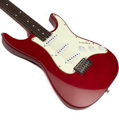 EART YMX-SG3,Roasted Book-match Mahogany Solid Body,22 Stainless Steel Frets,6-Point Synchronized Tremolo image 3