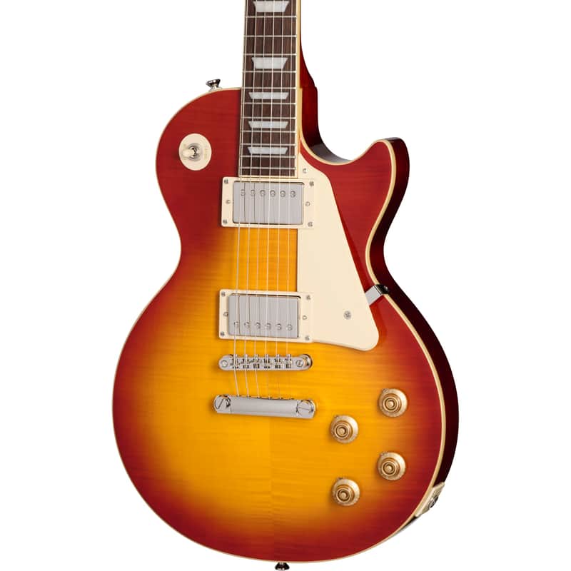 Epiphone Les Paul Standard 50s Figured Electric Guitar - Washed Cherry Sunburst image 1