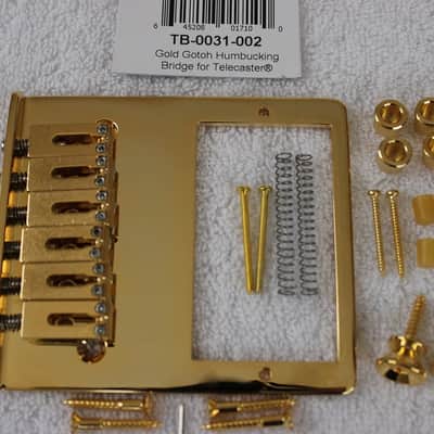 Fender/Gotoh Humbucker Telecaster Gold Hardware Set Modern GTC302 6-saddle Bridge Tele TB-0031-002 image 4