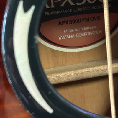 Yamaha APX500II Thinline Acoustic/Electric Guitar 2010s - Old Violin Sunburst image 16