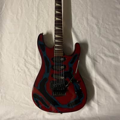 Arbor G-410 Electric Guitar SSS Strat Style Floyd 1980s - Washed Out Red / Blue image 1