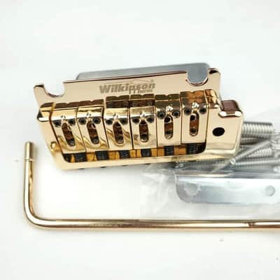 Wilkinson Gold 2 Point Guitar Strat Style Bridge Tremolo System image 2
