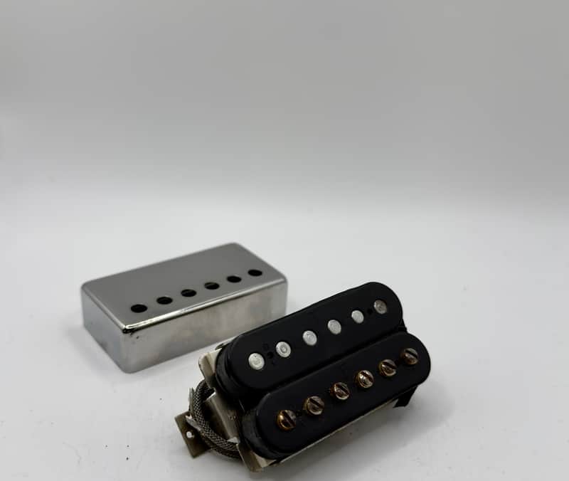 Gibson T Top Tim Shaw Humbucker Pickup Chrome Cover 1978 - Black image 1