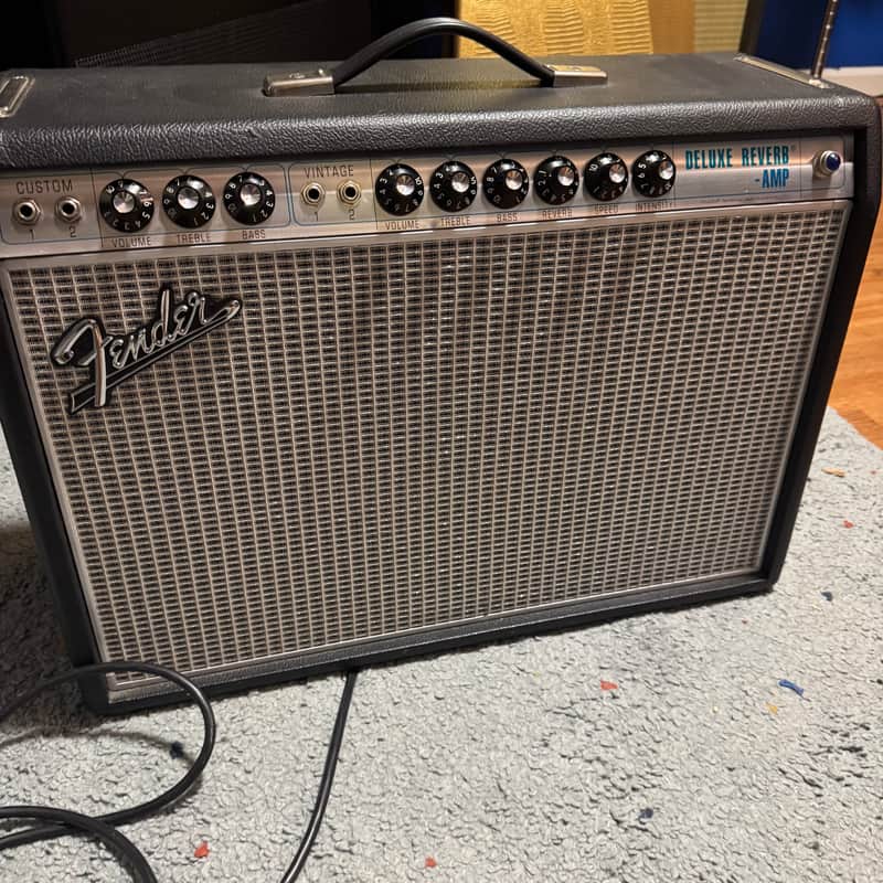 Fender '68 Custom Deluxe Reverb 2-Channel 22-Watt 1x12" Guitar Combo 2013 - Present - Black image 1