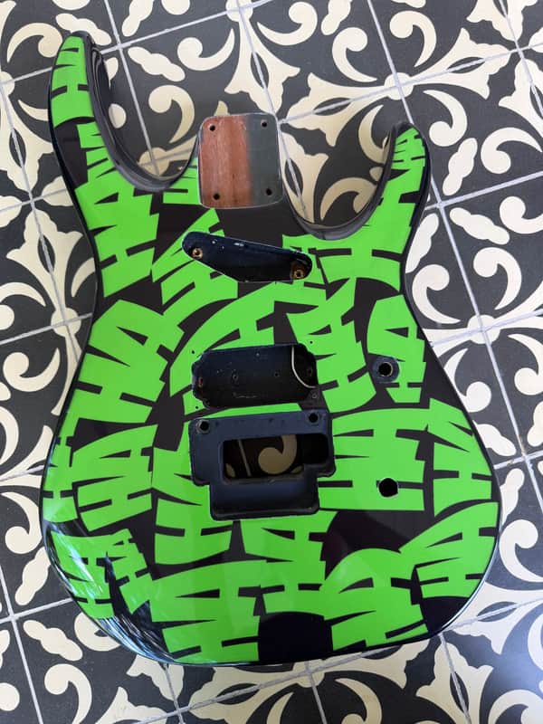 Hamer Californian Body - Black And Green Graphic image 1