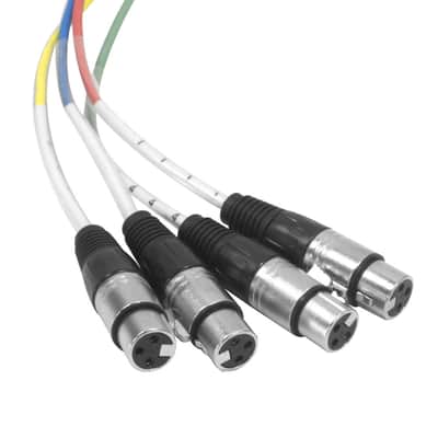 Seismic Audio 4 Channel 1/4" TRS to XLR Snake Cable - 10 Feet Pro Audio Patch Bild 2