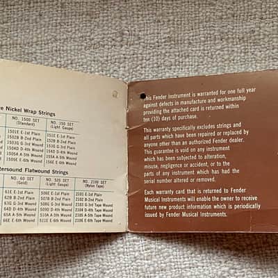Fender Telecaster Esquire Manual 1965-1970 image 5