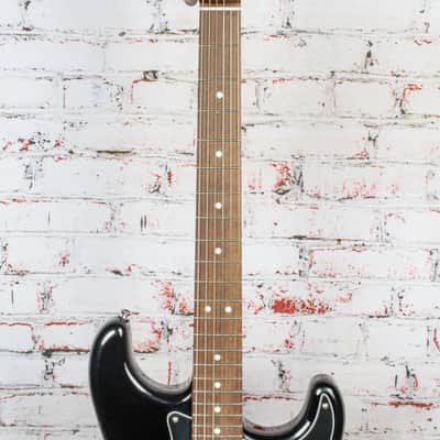 Fender Standard Strat HSS, Laurel Fingerboard, Black Pickguard, Black image 4