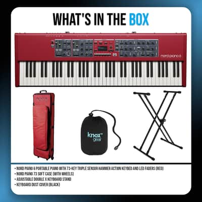 Nord Piano 6 73-Key Digital Piano with Triple Sensor Hammer Action Keybed Bundle with Soft Case, Stand and Accessory (4-Items) image 6