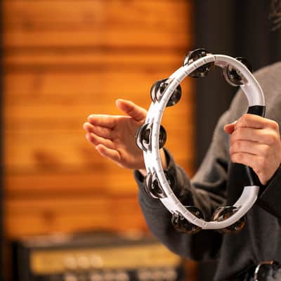 MEINL Percussion Headliner® Series Molded ABS Dual-Row Tambourine - White image 2