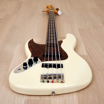 2006 Fender Jazz Bass V 5 String JBV Olympic White Left Handed Japan CIJ image 10