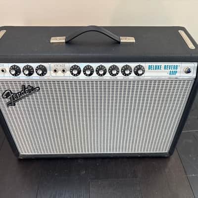 Fender '68 Custom Deluxe Reverb 2-Channel 22-Watt 1x12" Guitar Combo 2013 - Present - Black image 2