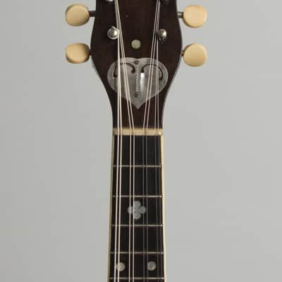 Stahl Style 6 Bowl Back Mandolin, made by Larson Brothers, c. 1910, original brown leather covered hard shell case. image 5