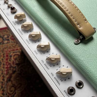 Fender 5F4 Tweed Super clone 30w with Spring Reverb by Emprize 2023 - Surf green and white tolex image 5