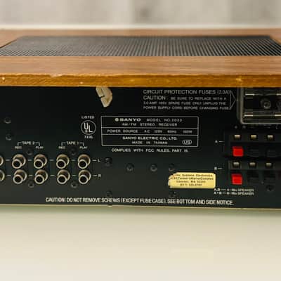Vintage Sanyo 2033 AM/FM Stereo Receiver - Serviced + Cleaned image 9