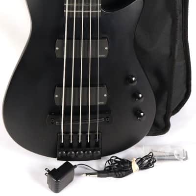 NS Design NXT5a Radius Black Satin Electric Bass Guitar w/ Gig Bag & Accessories image 2