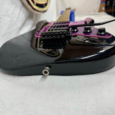 Squier by Fender MIJ Made In Japan Stratocaster Guitar with Floyd Rose + EMGs Upgrades + Case 1985 - 1986 - Black / Maple neck image 17