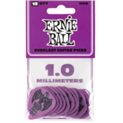 Ernie Ball P09193 Everlast Delrin Guitar Picks - 1.0mm (12-Pack)