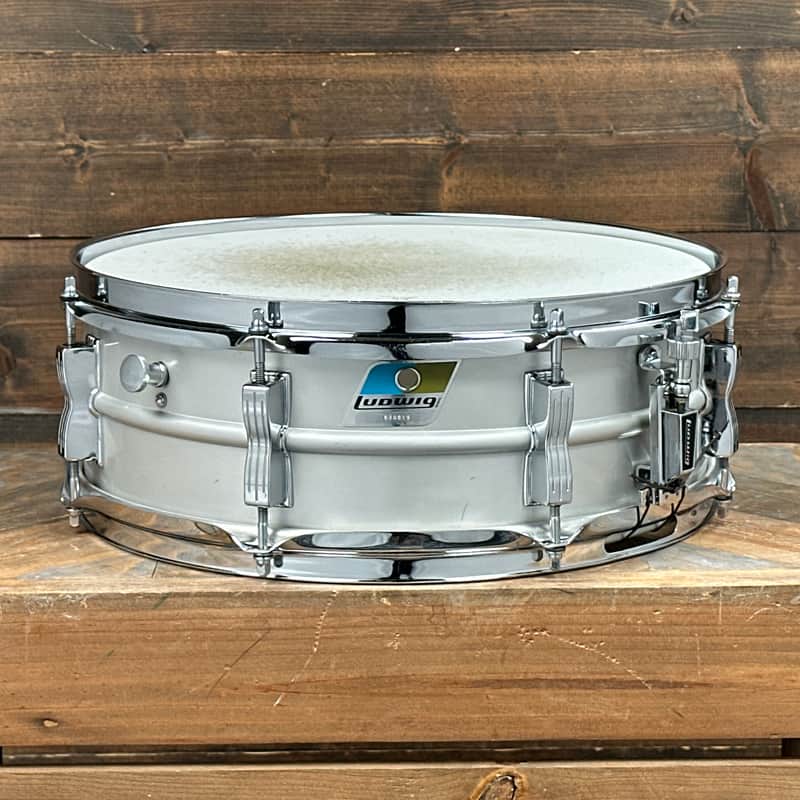1970s Ludwig No. 404 Acrolite 5x14 8-Lug Aluminum Snare Drum image 1