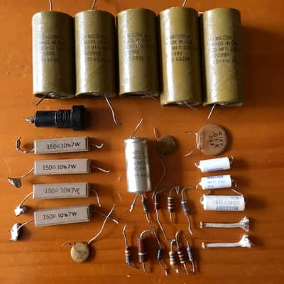 Vintage American Tube Amp Parts Lot #2 Caps Gibson Fender USA Silvertone image 1
