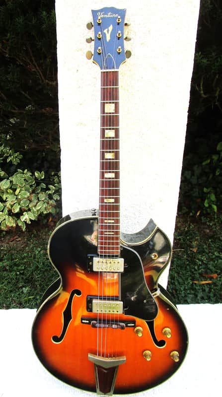 Ventura Jazz Guitar, 1970's, Japan, Matsumoku Factory. 17" Body, Plays & Sounds Good image 1