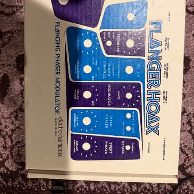 With box/ power supply/ most all inserts Electro-Harmonix Flanger Hoax Phaser / Flanger Modulator 2010s - Blue / Purple image 8