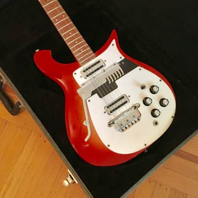 Rickenbacker 456-12 convertible 6/12 string electric guitar original vintage OHSC 1967 Fireglo image 2