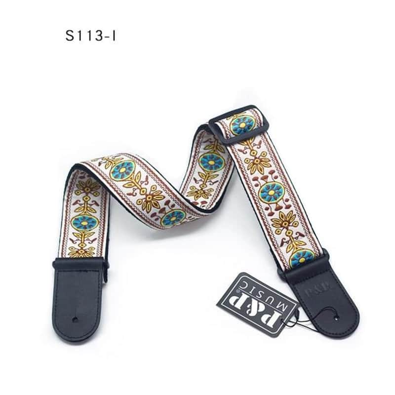 Custom Guitar Straps - Vintage Style, Comfort, and Personalization-Blue image 1