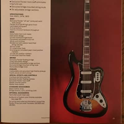ORIGINAL Vintage 1970 Fender Fine Electric Instruments Catalog  96 pages - RARE FIND! image 11