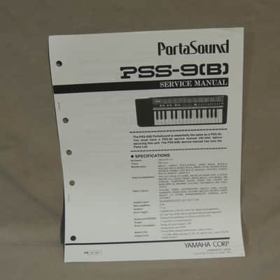 Yamaha PortaSound PSS-9 Service Manual and PSS-9 B Service Manual [Three Wave Music] image 3