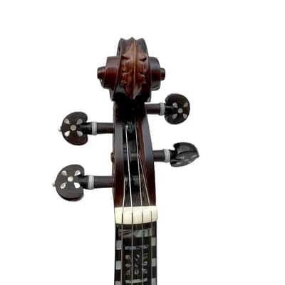 Strad style SONG master bird's eye maple wood 4/4 violin,carving ribs and neck inlay nice shell,sound clear and melodious image 16