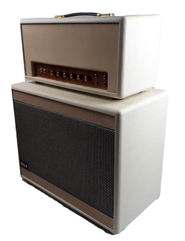 G&A Head Boutique White JTM 45 + 1x12 White Big Size V30 guitar Cabinet image 1