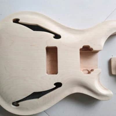 Paul Reed Smith Style Kit Clone/copy Custom 22 Semi Hollow 2016 Maple Top Raw Mahagony Back image 15