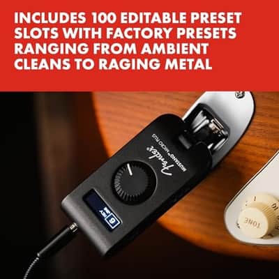 Fender Mustang Micro Plus Headphone Amplifier, Bluetooth Audio Streaming and 50 Amp and Effects Models, with 2-Year Warranty image 4