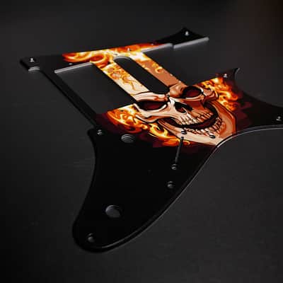 Burning Skull / Ibanez Pickguard / RG350 / JEMJR / Graphic / Stormguitar image 1