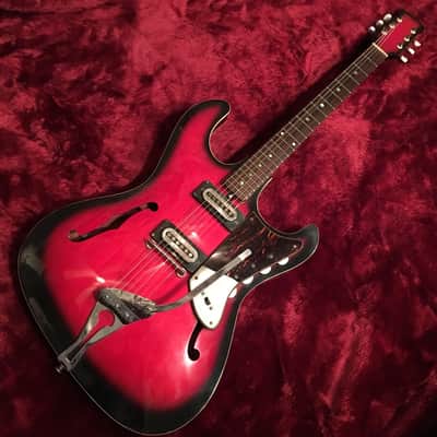 Intermark Sentinel 1960s Dark Red Sunburst MIJ Vintage image 2