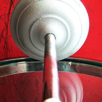 Vintage RARE 1920's / 30's Comet spring carbon Microphone w ring and period stand Shure image 9