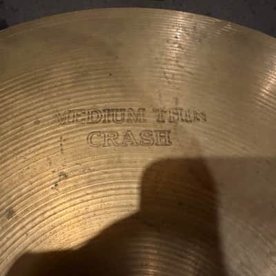Sabian 18" AA Medium Thin Crash Cymbal 1985 - 1999 - Natural image 2