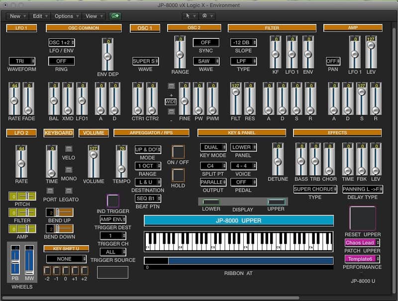 Virtual JP-8000 editor / programmer - Roland JP-8000 / JP-8080* - LOGIC v4 - X image 1