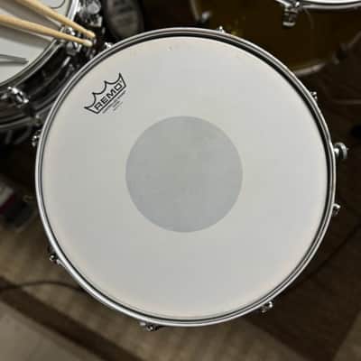 Ludwig Jazz Fest 14” x 5” Snare Drum  50’s - 60’s  - White Marine Pearl Trans Badge image 11