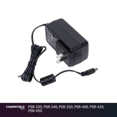 Yamaha Power Supply for PSR-320, PSR-340, PSR-350, PSR-400, PSR-420, PSR-450