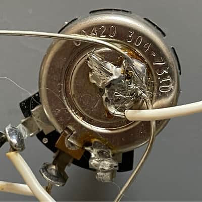 Vintage 1973 USA Guild S-100 Polara Wiring Harness Stackpole Switchcraft 2 Volume / 2 Tone / 3 Way Switch Possibly Fits Jetstar image 6
