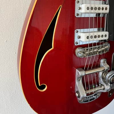 Vox Mark VI Acoustic Red 1960s Semi-hollow Electric Guitar image 5