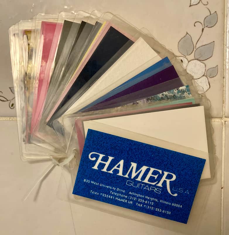 Hamer (USA) Dealer Color Samples 1990’s image 1