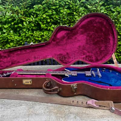 ♚Vintage♚RARE♚2002 Gibson ES-335 Dot Figured♚ BEALE STREET BLUE ♚AAA TIGER FLAME♚8.5LBS image 3