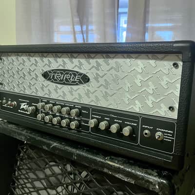 Peavey Triple XXX Ultra Tube Series 120-Watt Head WITH ORIGINAL FOOT-SWITCH Black with Silver image 6