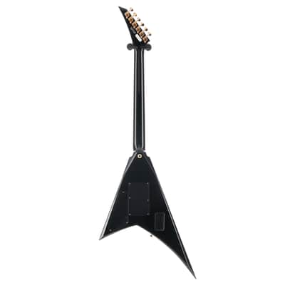 Jackson MJ Series Rhoads RR24MG, Ebony Fingerboard, Black with Yellow Pinstripes (RP) image 6