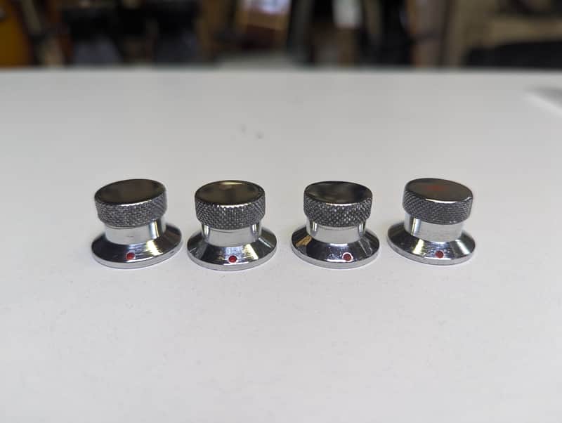 Closet Find! 1969 Vox Chrome Plated Metal Amp Knobs - 4 Pack #2 - No Issues - Near New Condition! image 1